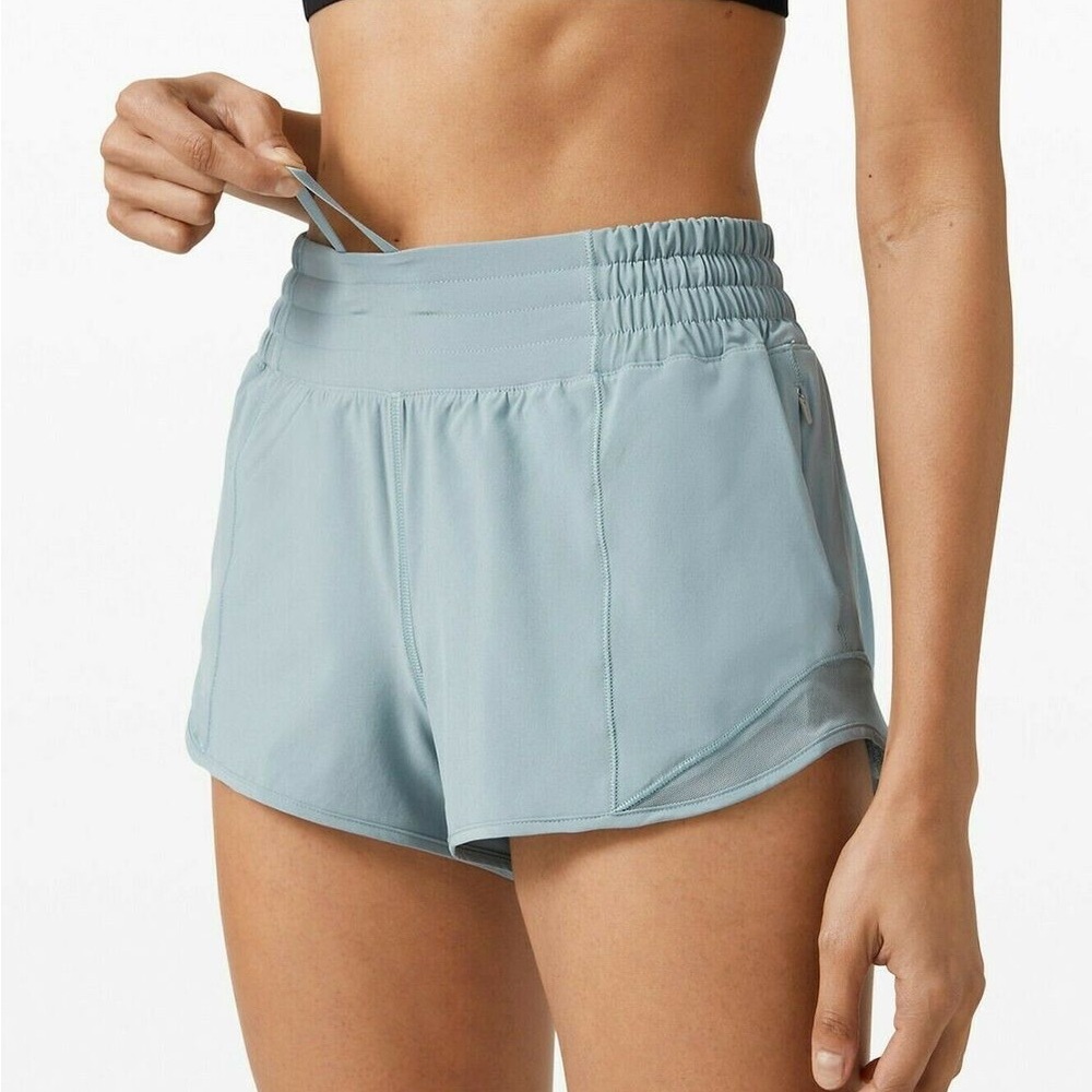 Lululemon blue high rise hotty hot 4” size 10